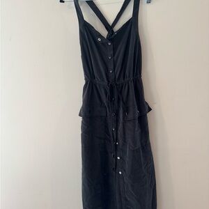 Urban Outfitters Charcoal button down overall dress